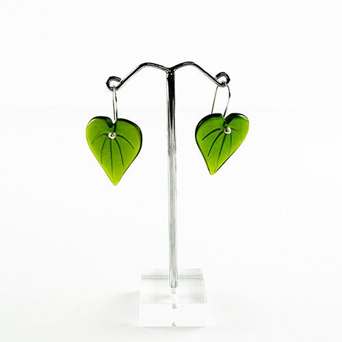 Stone Arrow Eco Green Glass Kawakawa Earrings - ShopNZ