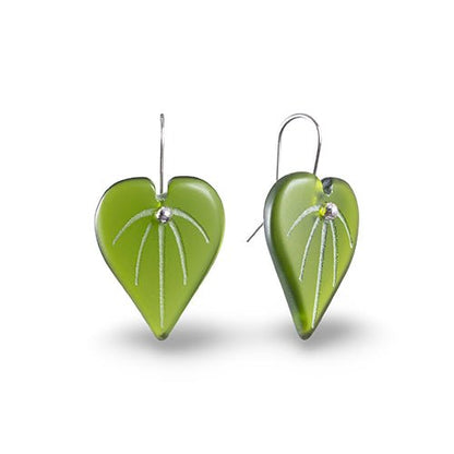 Stone Arrow Eco Green Glass Kawakawa Earrings - ShopNZ