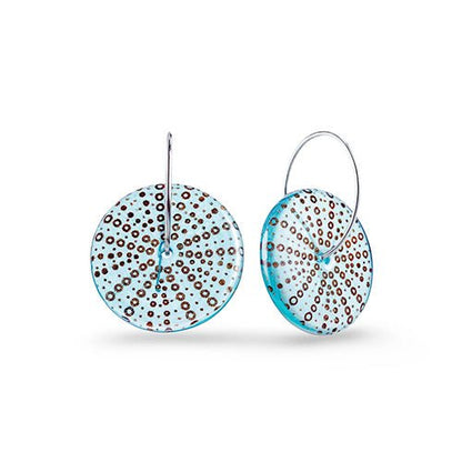Stone Arrow Recycled Bombay Sapphire Glass Kina Earrings - ShopNZ