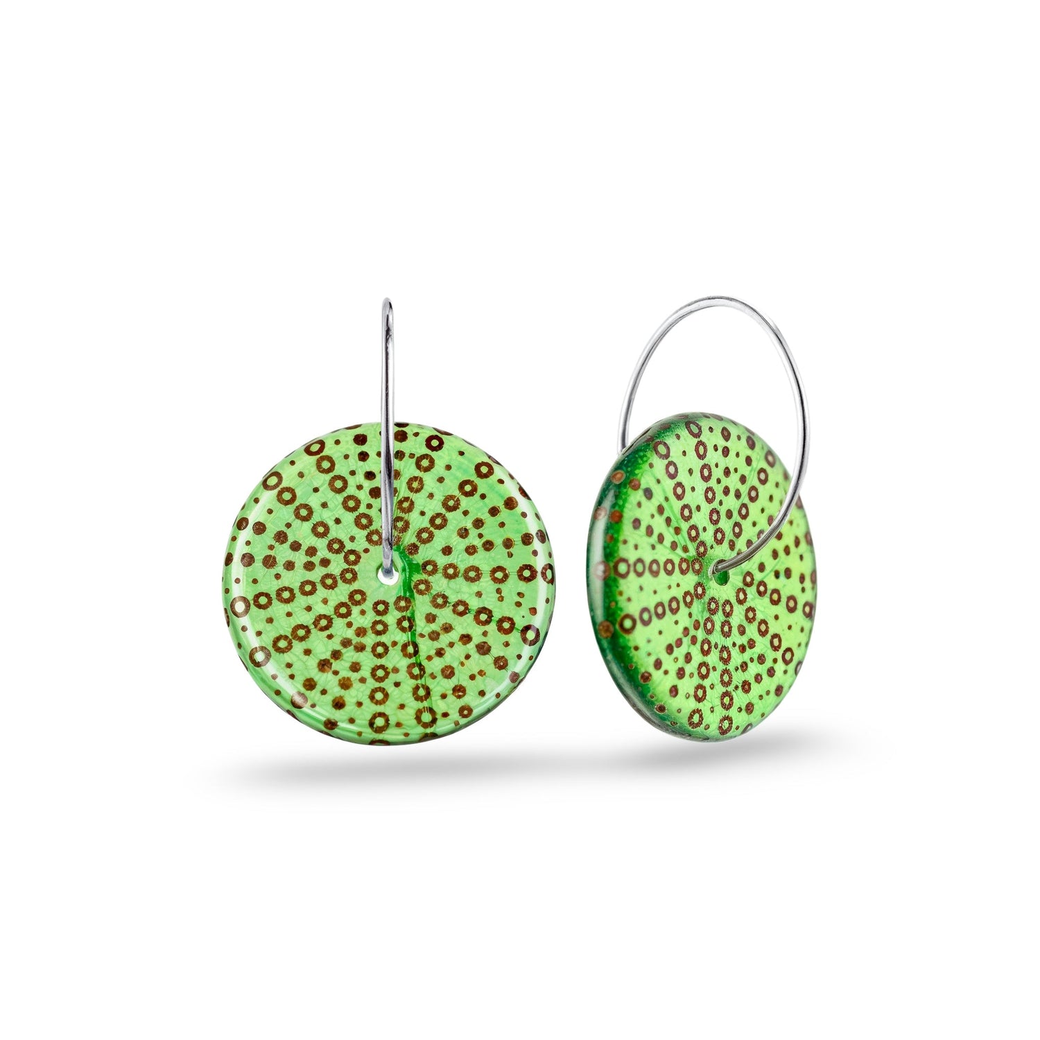 Stone Arrow Recycled Glass Kina Disc Earrings - ShopNZ