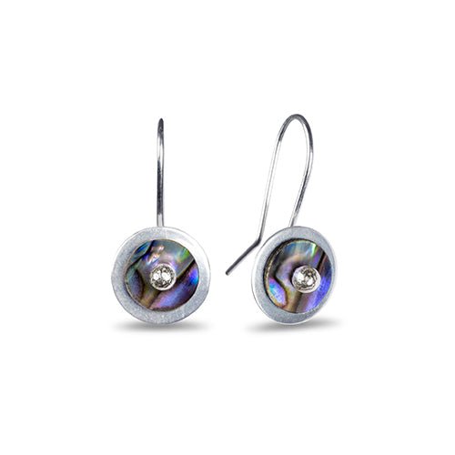 Stone Arrow Sterling Silver and Paua Shell Earrings - ShopNZ