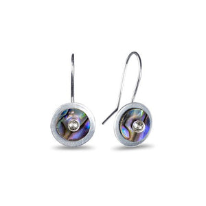 Stone Arrow Sterling Silver and Paua Shell Earrings - ShopNZ