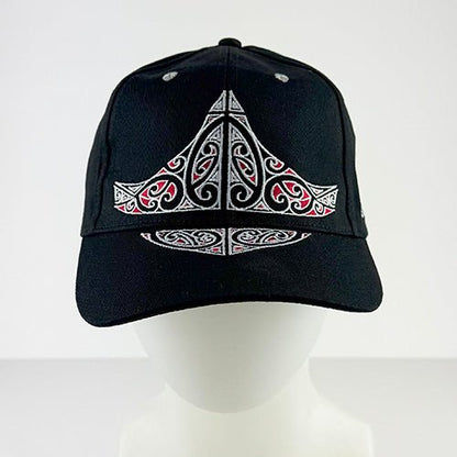 Striking Maori Cap with Kowhaiwhai Embroidery - ShopNZ