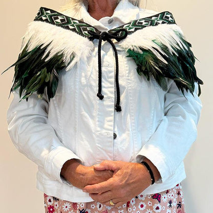 Stunning Forest Green Maori Short Korowai - ShopNZ