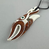 Stunning Maori Manaia Design Bone Necklace - ShopNZ