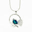 Super Cute Paua Fantail Bird Circle Necklace