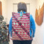 Red Black and  Natural Maori Flax Kete Backpack
