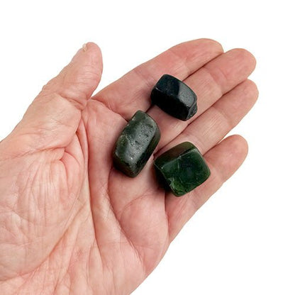 Three Pounamu Touch Stones in River Rimu Box - ShopNZ