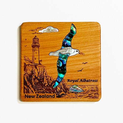 Totara and Paua Shell NZ Royal Albatross Fridge Magnet - ShopNZ
