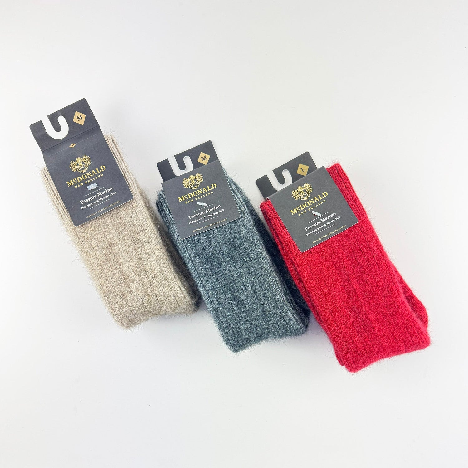 Unisex NZ Possum Merino Silk Rib Socks - ShopNZ
