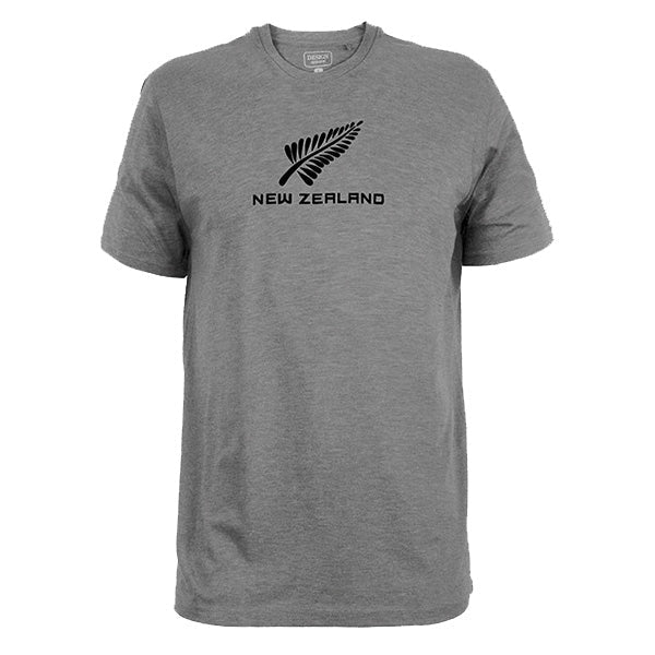 Unisex NZ Silver Fern T-shirt size S to 3XL in Grey Marl - ShopNZ
