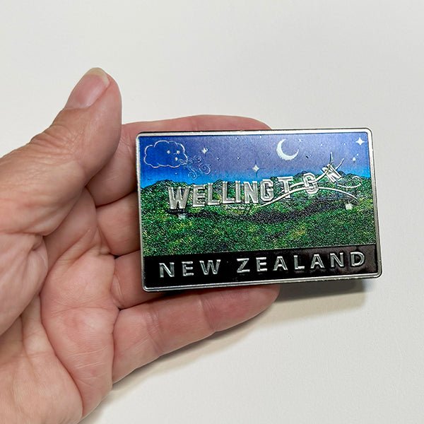 Wellington NZ Blown Away Sign Fridge Magnet - ShopNZ
