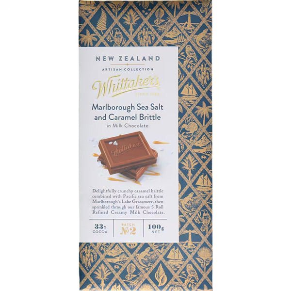 Whittakers Artisan Chocolate - Marlborough Sea Salt and Caramel Brittle - ShopNZ