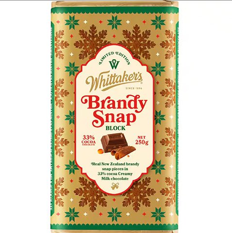 Whittakers Limited Edition Brandy Snap Chocolate - ShopNZ