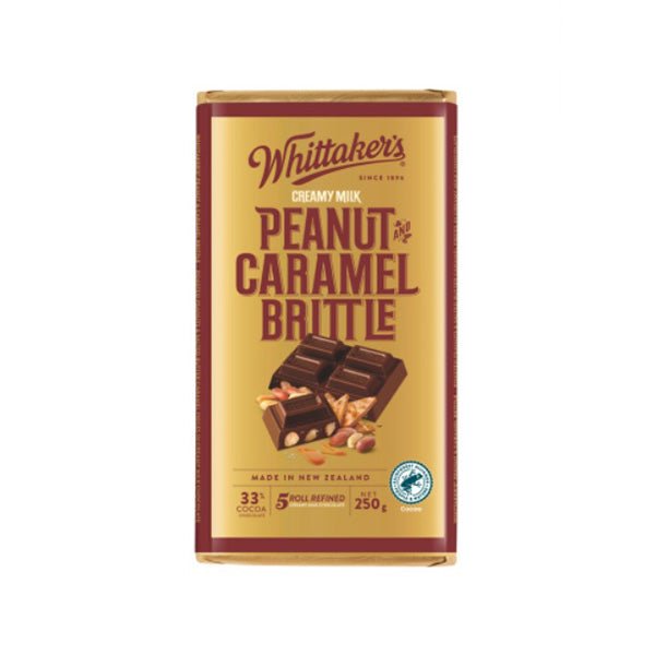 Whittakers Peanut and Caramel Brittle Chocolate - ShopNZ