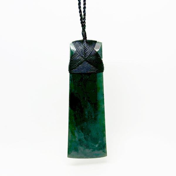 Whopper 12cm Genuine NZ Greenstone Toki Necklace - ShopNZ