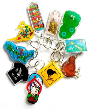 10 - pack of Assorted NZ Keyrings - ShopNZ