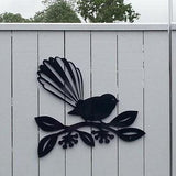 NZ Fantail on Pohutukawa Shaped Panel or Mirror - ShopNZ