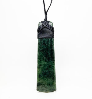 Extra Long 12.5cm Greenstone Maori Toki Necklace