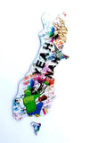 NZ Graffiti Art Map of New Zealand - ShopNZ