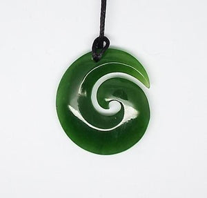 Genuine NZ Greenstone Open Koru Necklace - ShopNZ