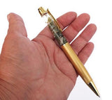 NZ Gold Ballpoint Pen with Greenstone Inside - ShopNZ