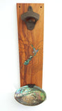 Rustic Rimu and Paua Shell Bottle Opener - ShopNZ
