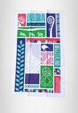 NZ Iconic Images Tea Towel - Kiwi, Fern, Tiki - ShopNZ