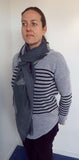 Gunmetal Grey Silver Fern Scarf - ShopNZ