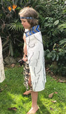 Maori Girls or Boys Korowai with Blue Trim - ShopNZ