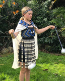 Maori Girls or Boys Korowai with Blue Trim - ShopNZ