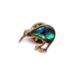 Gold and Paua Shell Kiwi Badge - ShopNZ