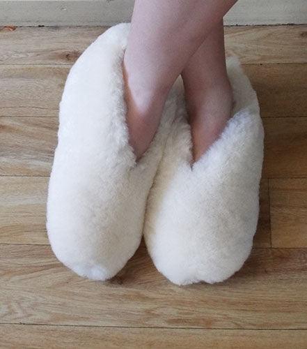 Sheepskin Wool Out Slippers with Suede Soles - ShopNZ