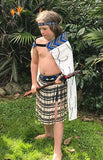 Blue NZ Maori Boys and Mens Kapa Haka Costume - ShopNZ