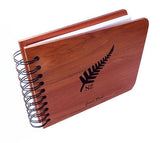 NZ Silver Fern Rimu Guest Book - ShopNZ