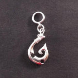 Sterling Silver Koru Fish Hook Charm - ShopNZ