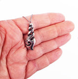 Pewter Maori Triple Twist Koru Necklace - ShopNZ