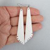 Maori Long Bone Drop Earrings - ShopNZ