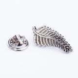 Silver Fern Pinback Badge - ShopNZ