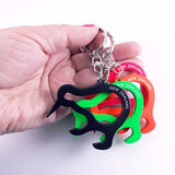 Fluoro Kiwi Bottle Opener Keychains - ShopNZ