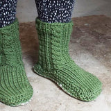 Gorgeous Green NZ Sheepskin and Wool Slipper Socks - ShopNZ