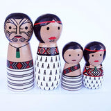 Cute Maori Wooden Peg Doll Family Set - ShopNZ