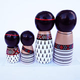 Cute Maori Wooden Peg Doll Family Set - ShopNZ