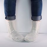 Cream NZ Sheepskin and Wool Slipper Socks - ShopNZ