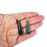 NZ Greenstone Jade Toki Earrings - ShopNZ