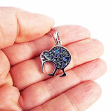 Silver and Paua Shell Filigree Kiwi Necklace - ShopNZ