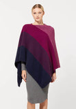 Cosy Colourful Merino Possum Silk Ombre Poncho - ShopNZ