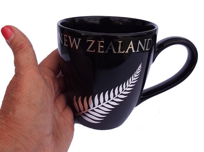 Large NZ Silver Fern Coffee or Soup Mug - ShopNZ