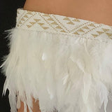 Beautiful White Wedding Korowai Cape - ShopNZ