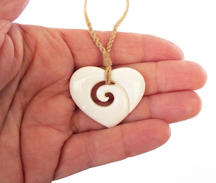 Bone Carving Maori Style Koru Sprial Hook Necklace - XKCHIEF Handmade  Jewelry